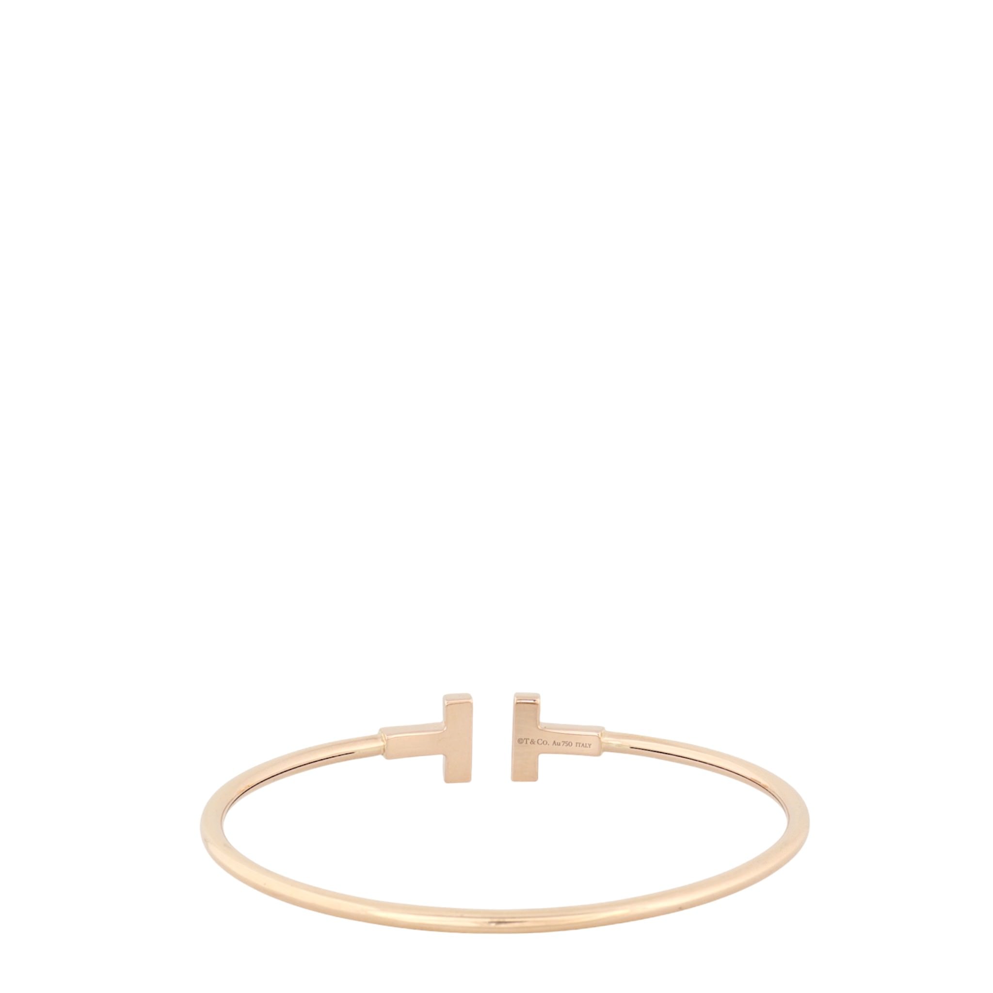 Tiffany & Co Tiffany T Wire 18k Rose Gold Bracelet