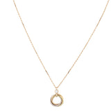 Cartier Trinity Diamond 18k Yellow, White & Rose Gold Necklace