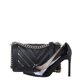 Chanel Boy Old Medium Chevron Holographic