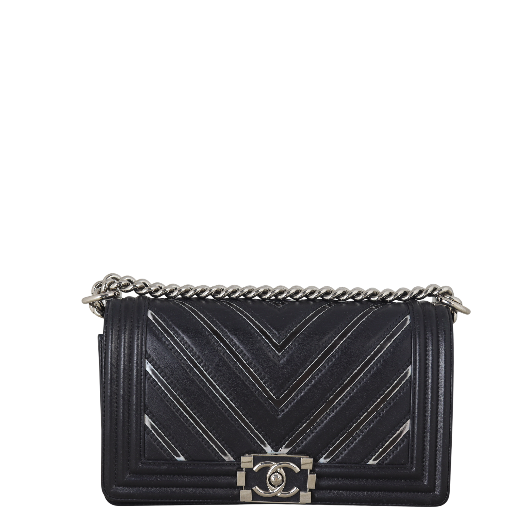 Chanel Boy Old Medium Chevron Holographic