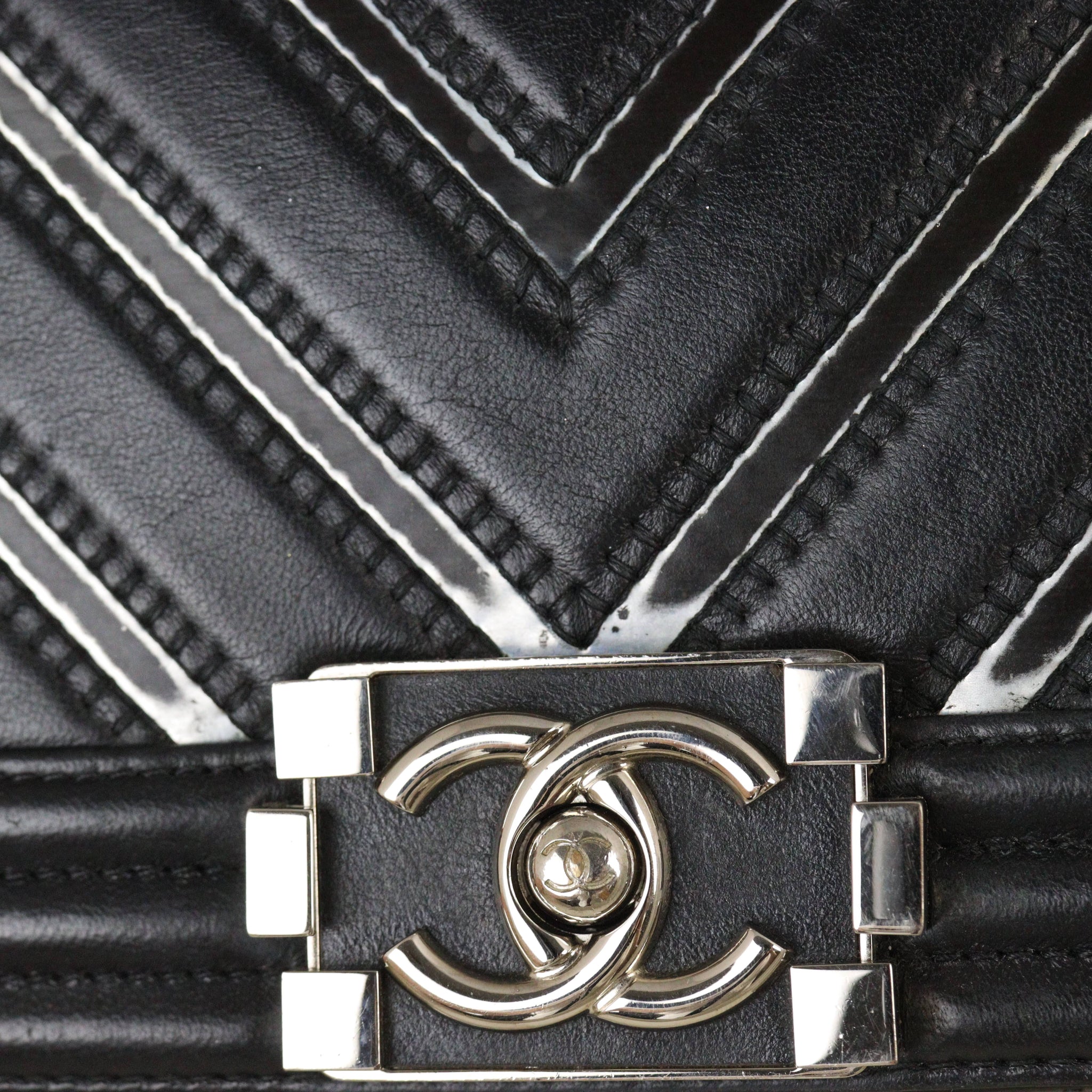 Chanel Boy Old Medium Chevron Holographic