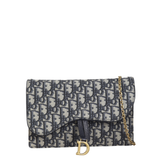 Dior Saddle Pouch Wallet on Chain Oblique