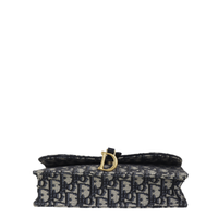 Dior Saddle Pouch Wallet on Chain Oblique