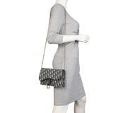 Dior Saddle Pouch Wallet on Chain Oblique