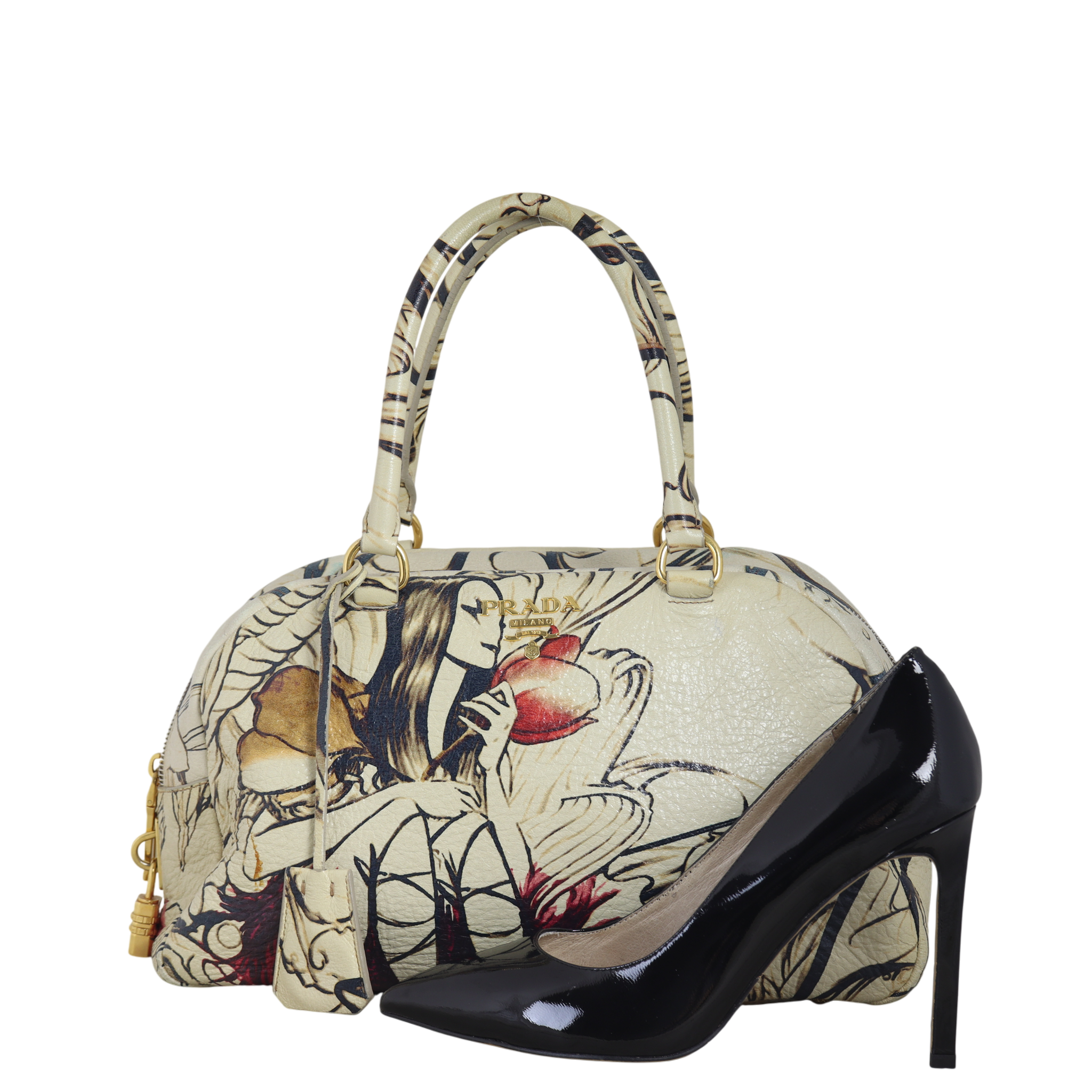 Prada x James Jean Cervo Lux Fairy Bauletto Bag