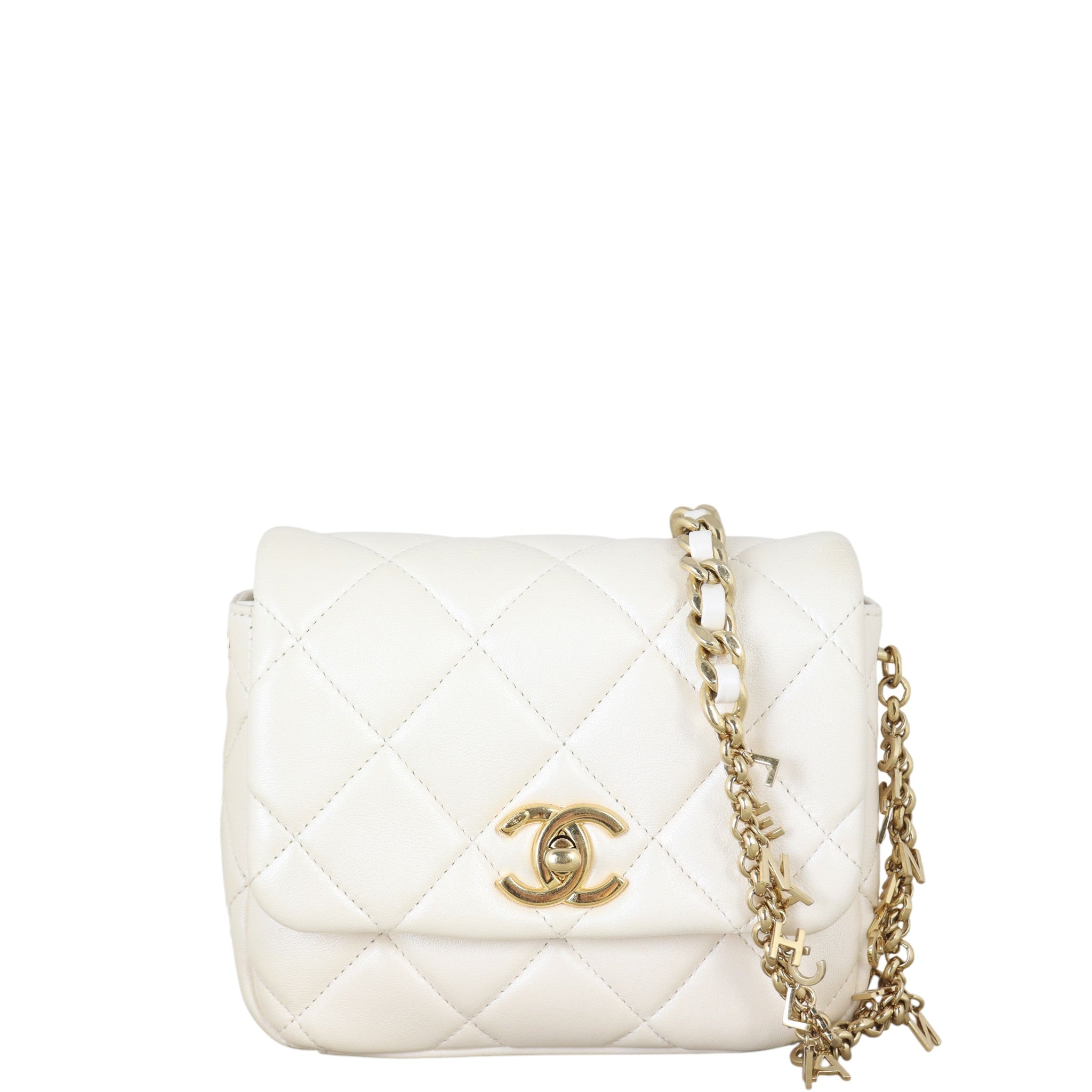 Chanel Letter Charms Chain Flap Mini