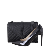 Saint Laurent Monogram Mix Matelasse Envelope Chain Bag Medium