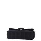 Chanel Camellia Satin Chocolate Bar Flap Bag Mini