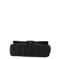 Chanel Camellia Satin Chocolate Bar Flap Bag Mini