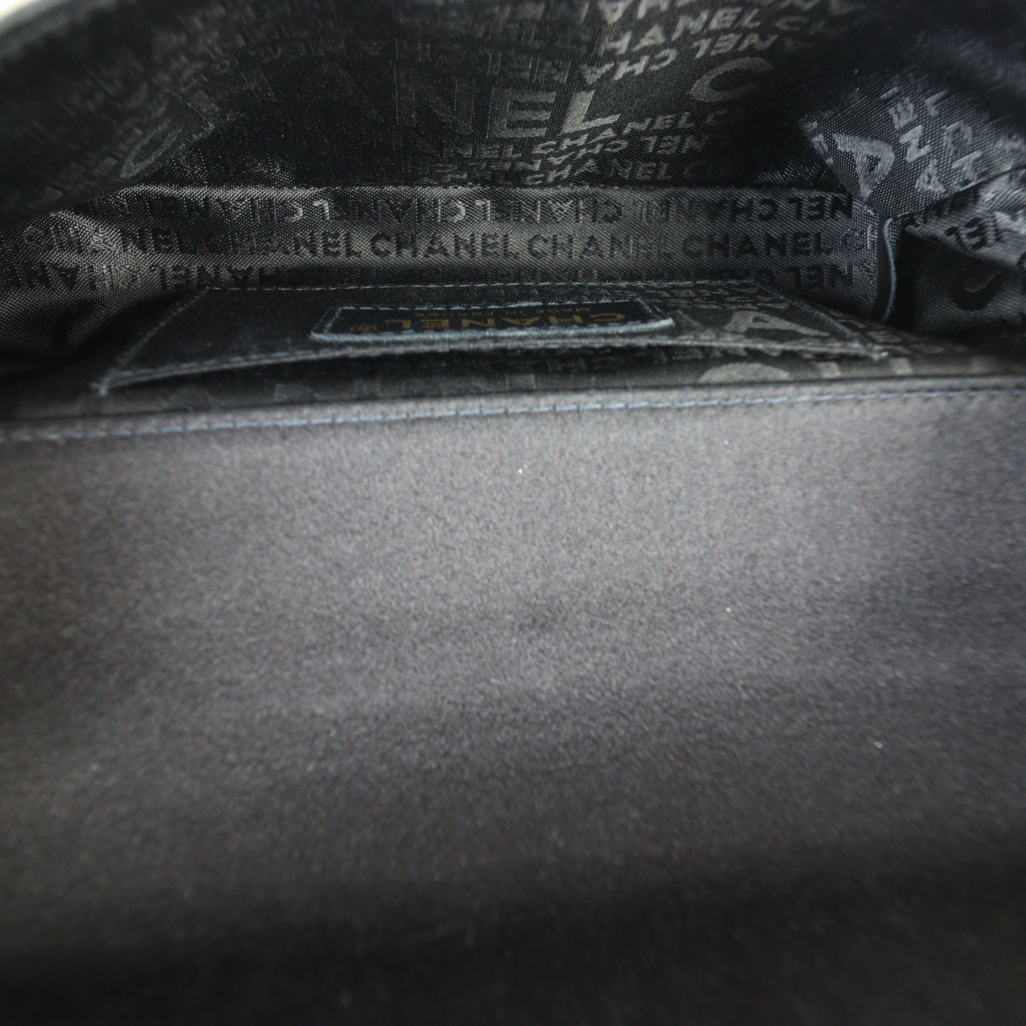 Chanel Camellia Satin Chocolate Bar Flap Bag Mini