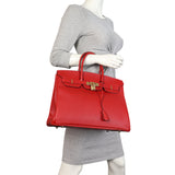 Hermes Birkin 35 Epsom (rouge casaque)