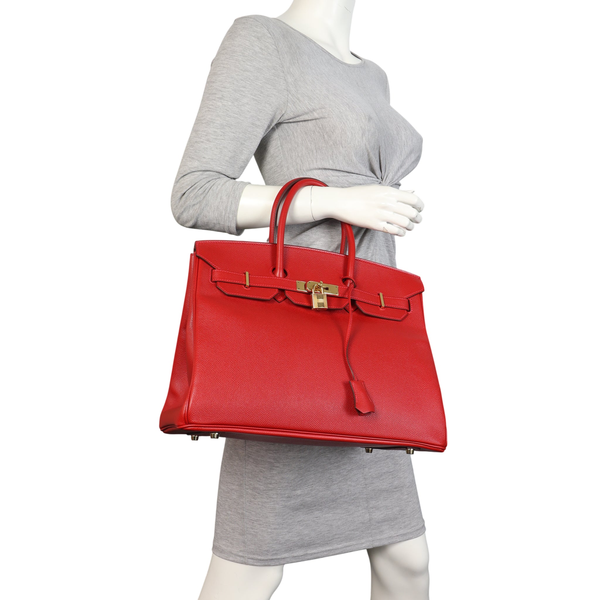 Hermes Birkin 35 Epsom (rouge casaque)