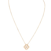 Van Cleef & Arpels Vintage Alhambra Diamond 18k Rose Gold Pendant Necklace