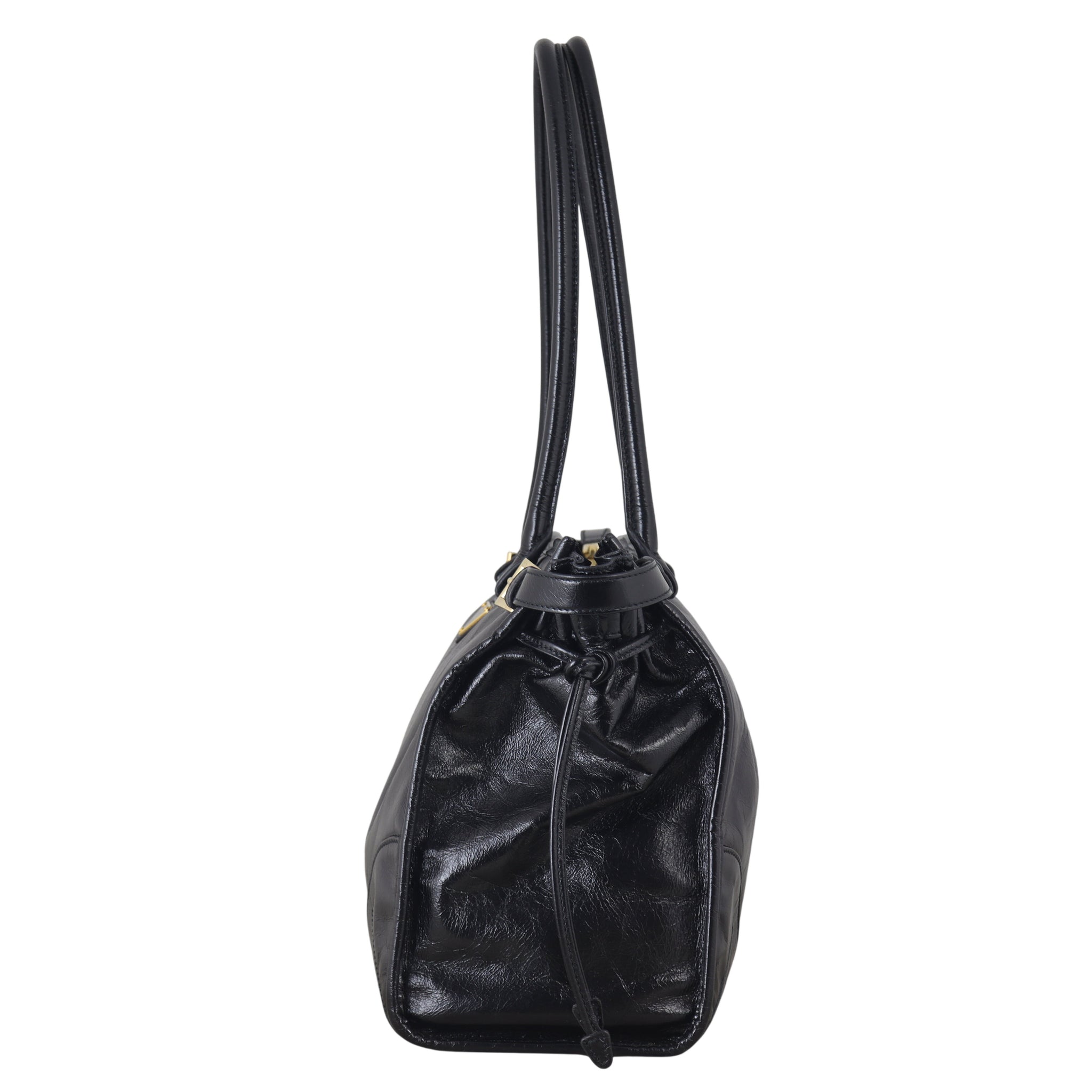 Prada Vitello Shine Bonnie Shoulder Bag Large