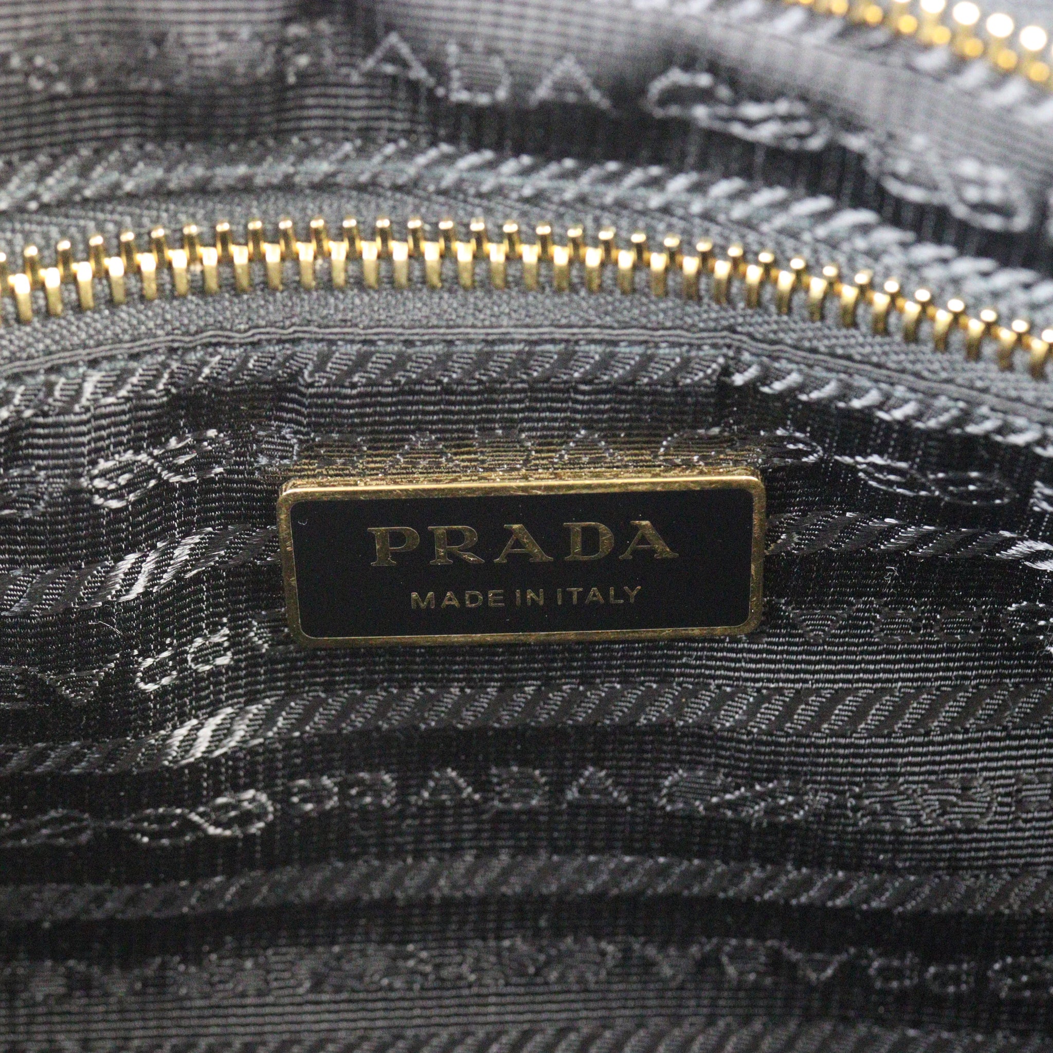 Prada Vitello Shine Bonnie Shoulder Bag Large