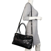 Prada Vitello Shine Bonnie Shoulder Bag Large