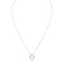 Van Cleef & Arpels Vintage Alhambra Mother of Pearl 18k Yellow Gold Necklace