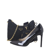 Prada Re-Edition 2005 Crochet Raffia Shoulder Bag