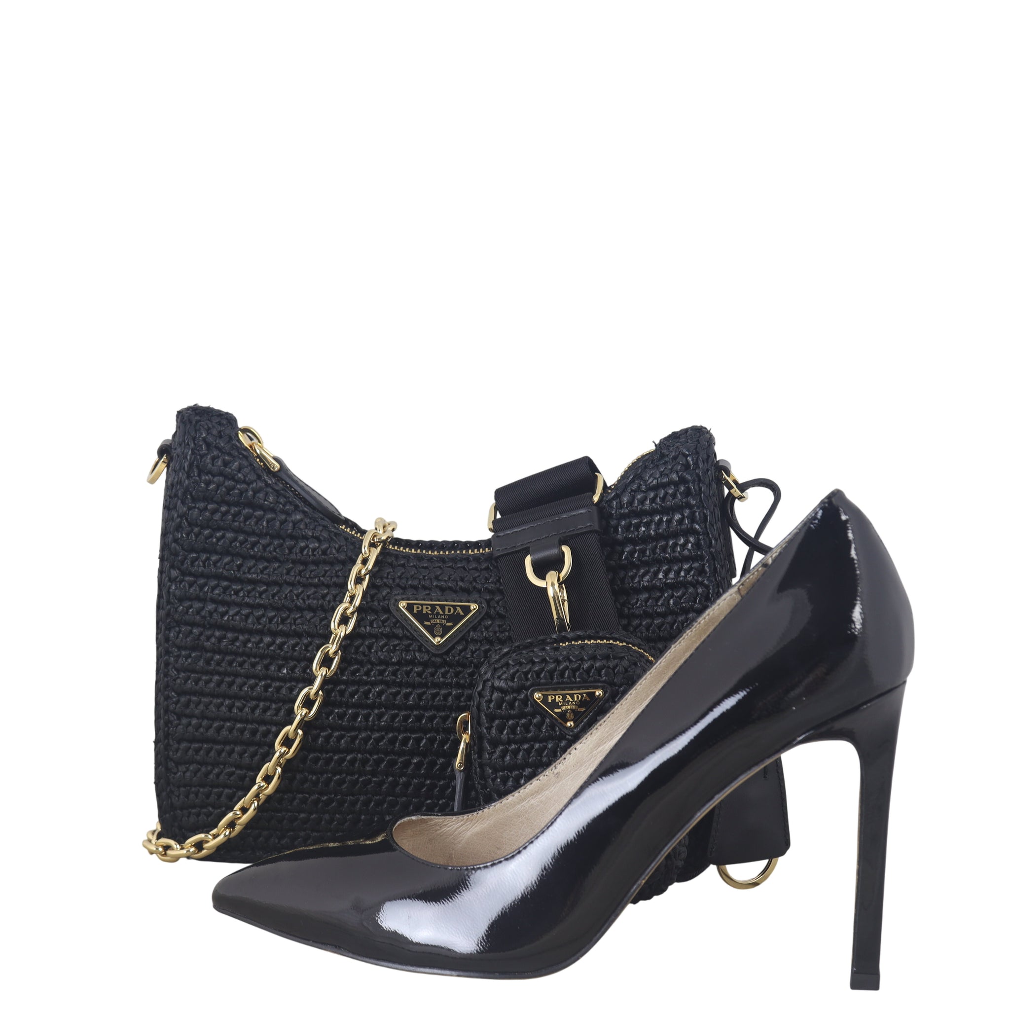Prada Re-Edition 2005 Crochet Raffia Shoulder Bag