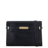 Saint Laurent Manhattan Shoulder Bag Medium Croc Embossed