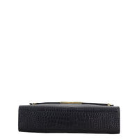 Saint Laurent Manhattan Shoulder Bag Medium Croc Embossed
