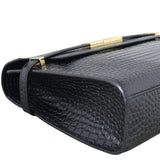 Saint Laurent Manhattan Shoulder Bag Medium Croc Embossed