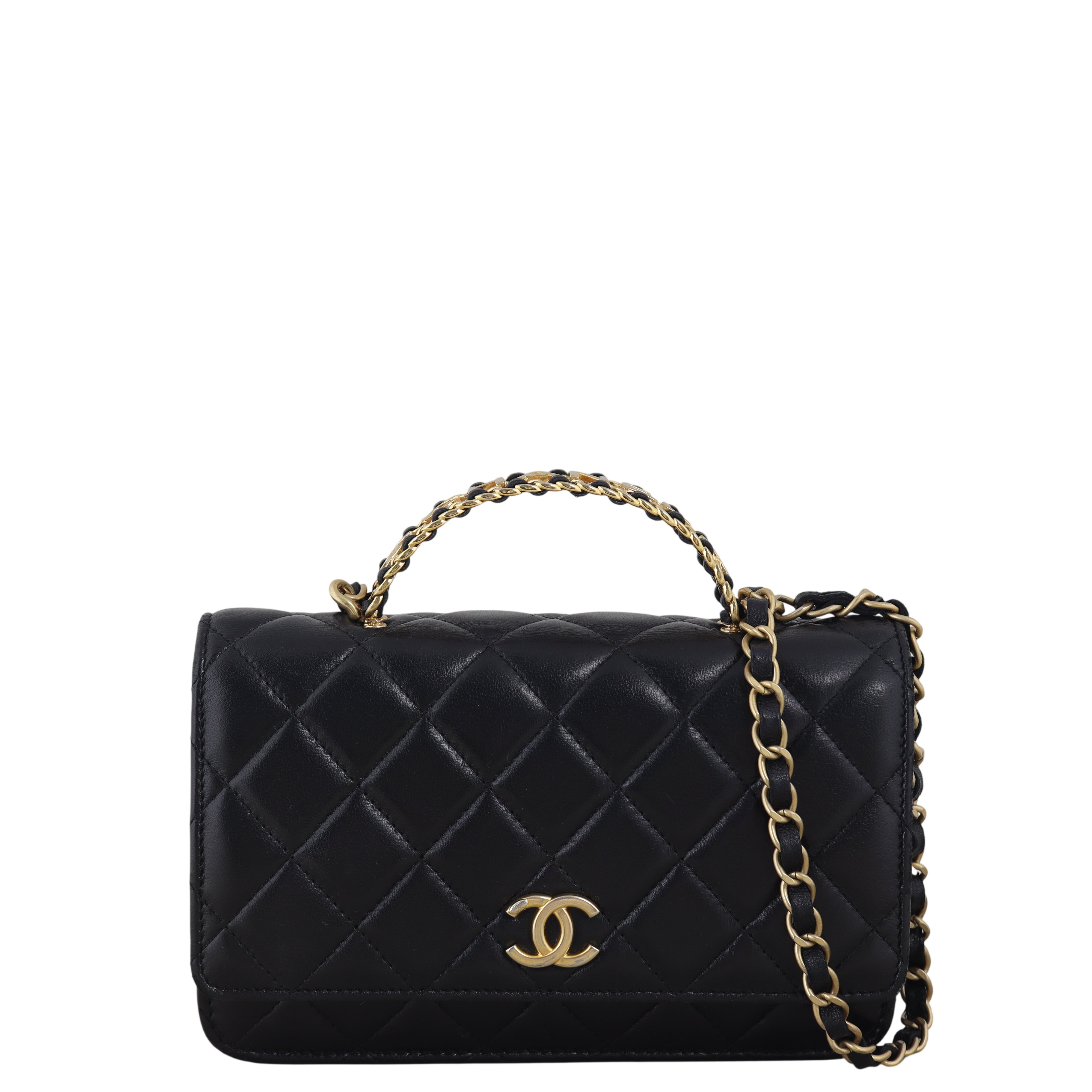 Chanel Logo Top Handle Wallet on Chain – Luxe.It.Fwd