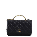 Chanel Logo Top Handle Wallet on Chain