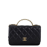 Chanel Logo Top Handle Wallet on Chain