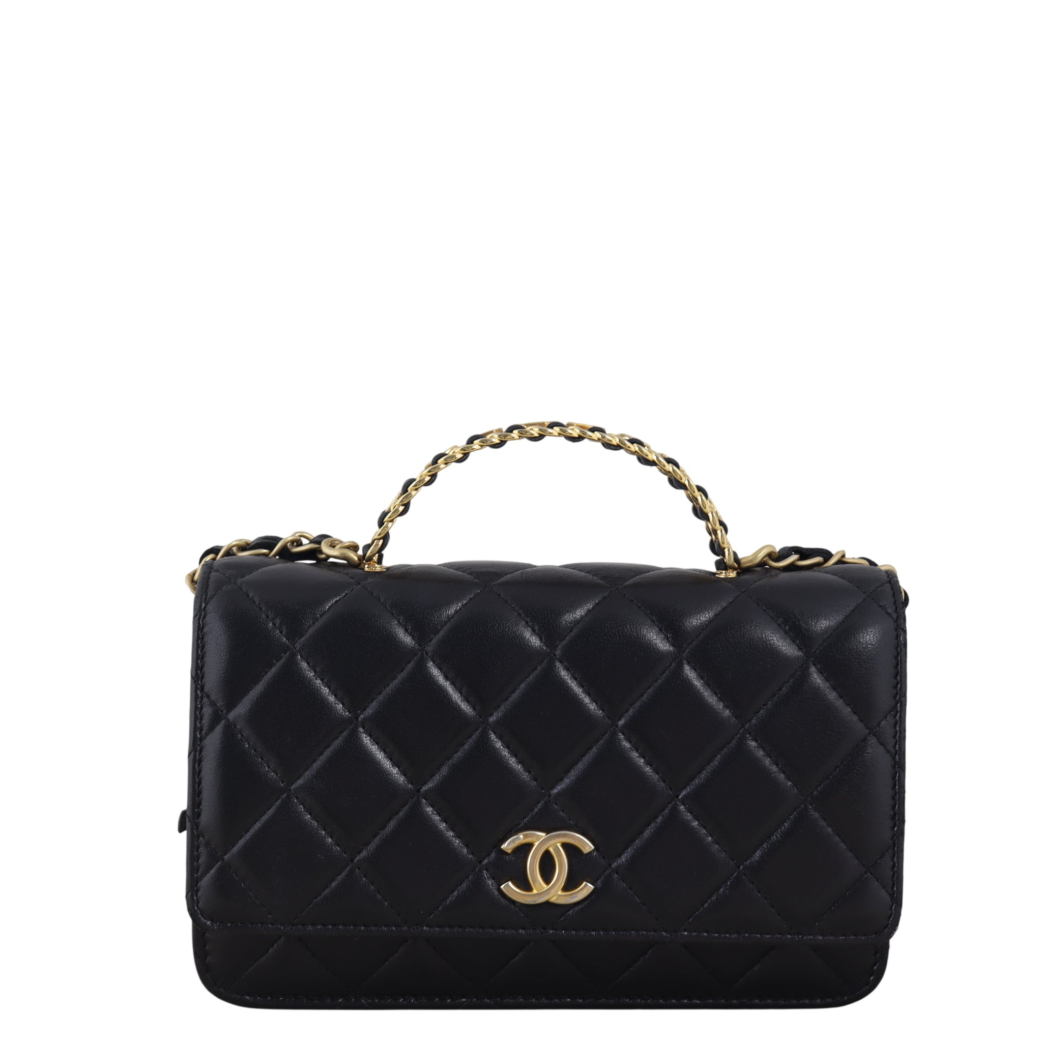 Chanel Logo Top Handle Wallet on Chain