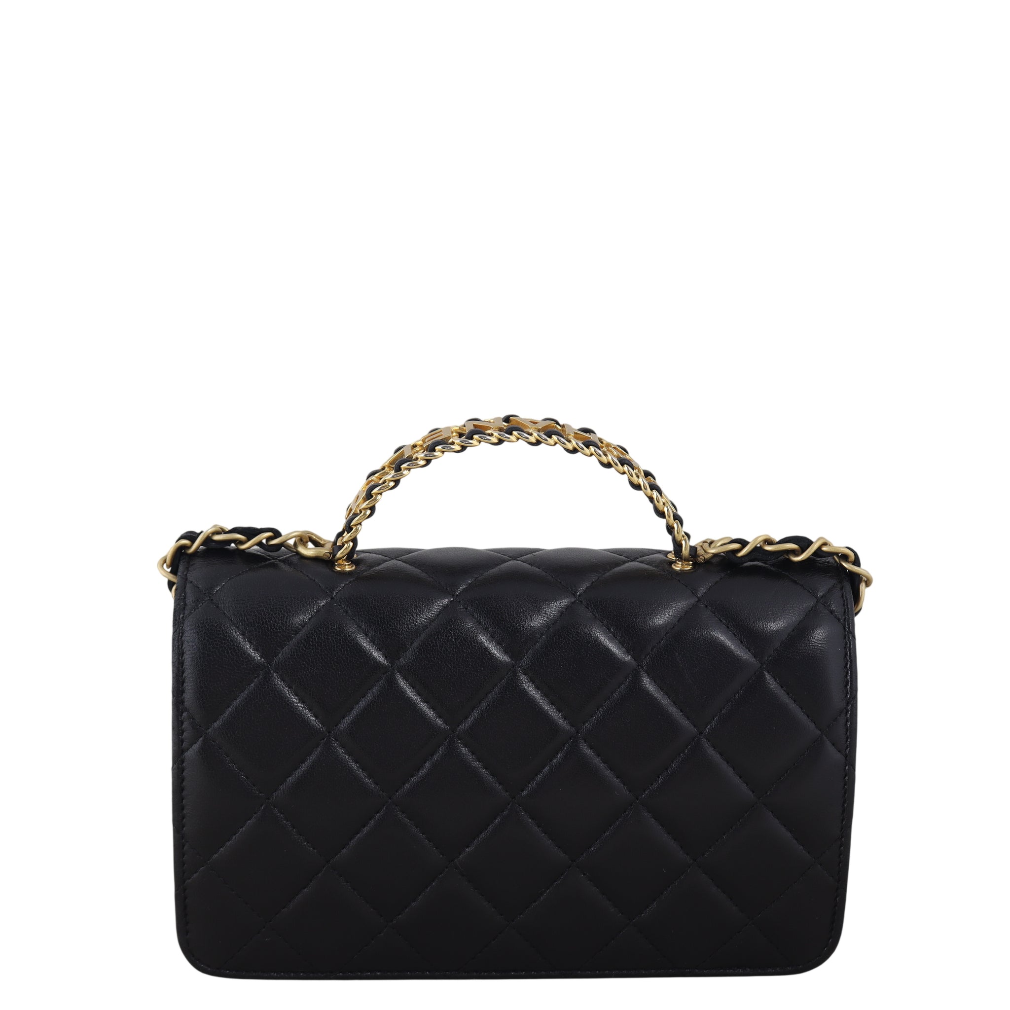 Chanel Logo Top Handle Wallet on Chain