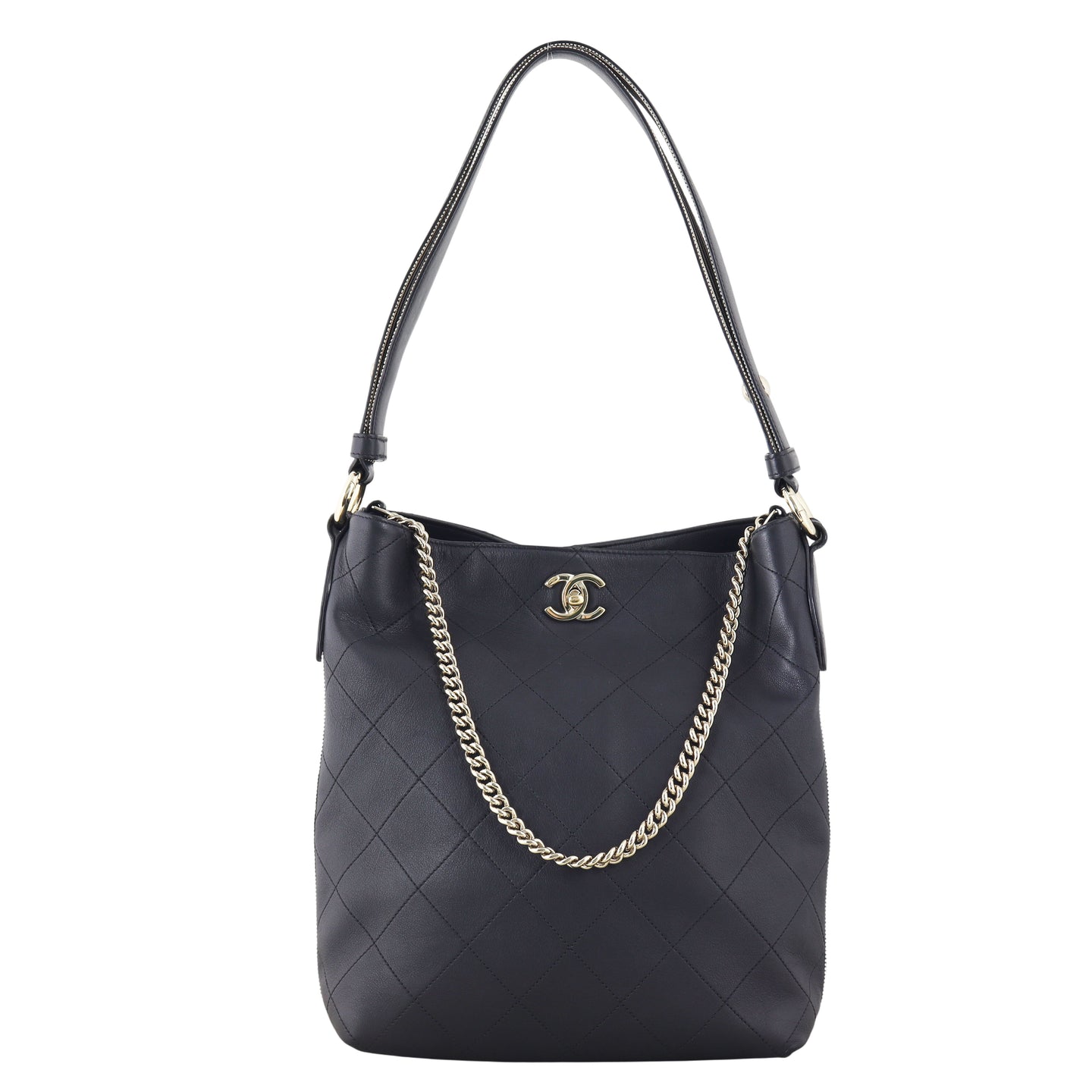 Chanel CC Side Stripes Hobo