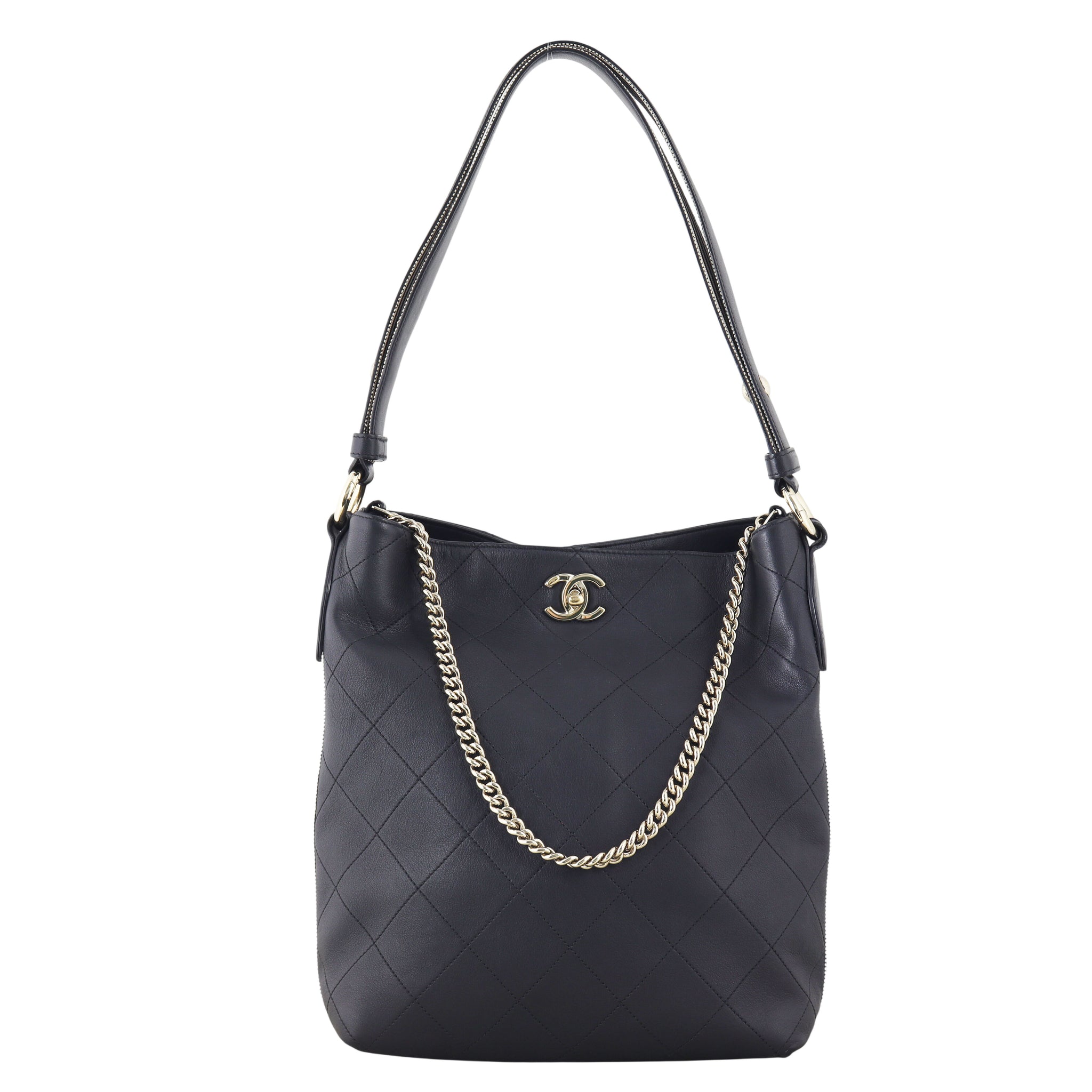 Chanel CC Side Stripes Hobo