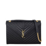 Saint Laurent Matelasse Envelope Large Bag