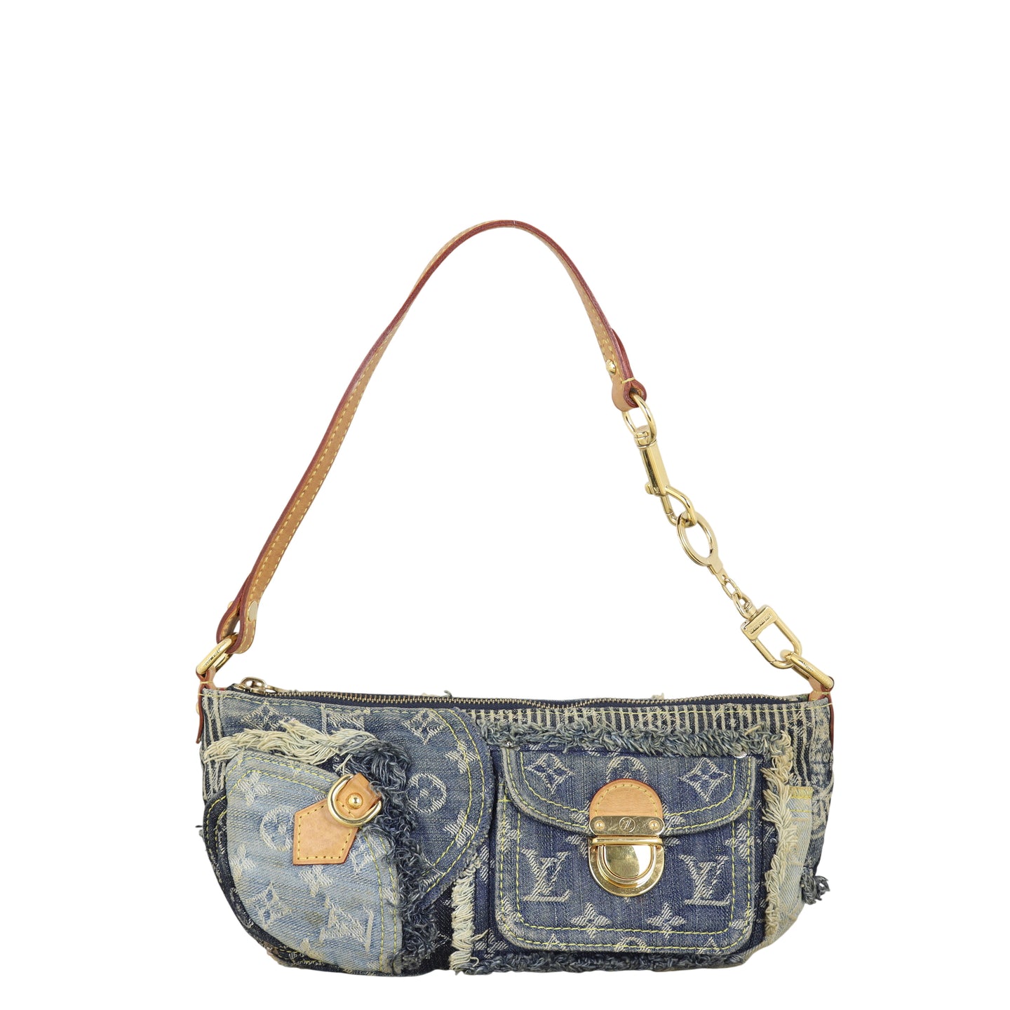 Louis Vuitton Pouchy Monogram Denim Patchwork