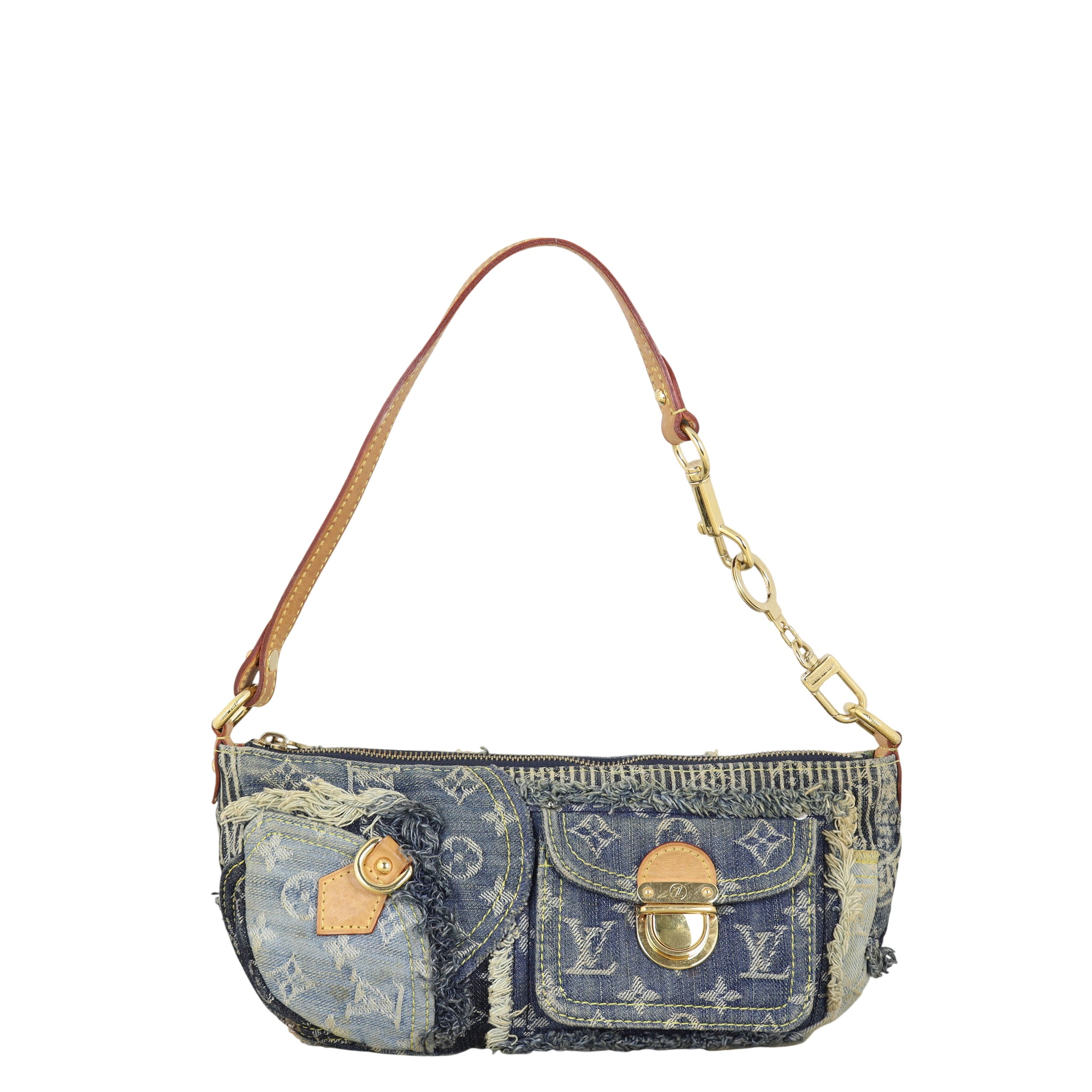 Louis Vuitton Pouchy Monogram Denim Patchwork