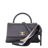 Chanel Coco Top Handle Medium Bag Chevron