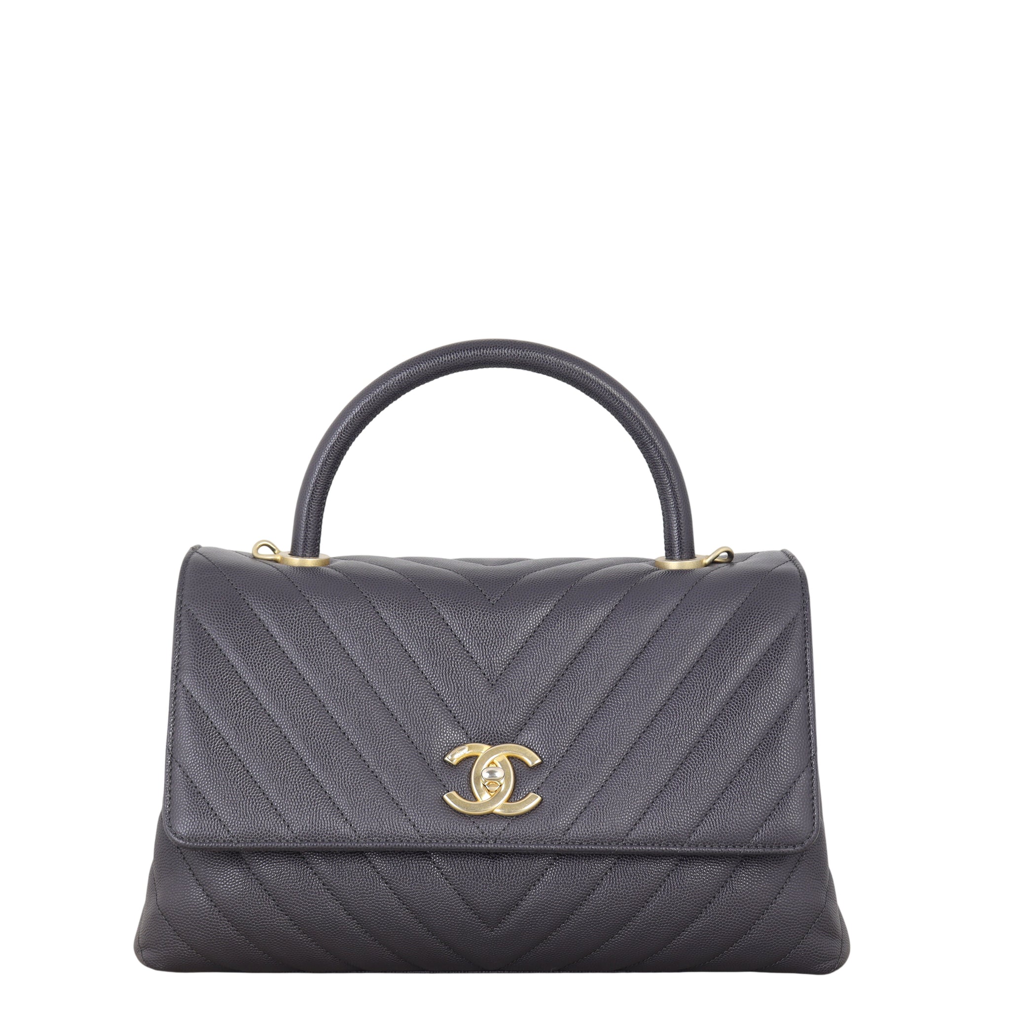 Chanel Coco Top Handle Medium Bag Chevron