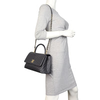 Chanel Coco Top Handle Medium Bag Chevron
