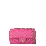 Chanel Classic Flap Mini Rectangular Bag Chevron Lambskin