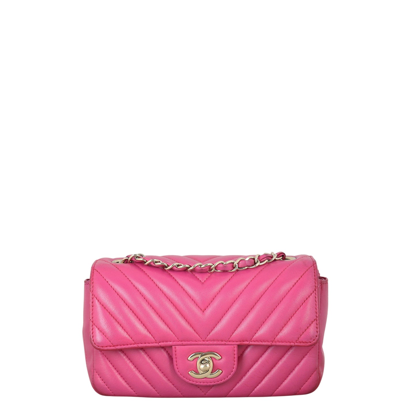 Chanel Classic Flap Mini Rectangular Bag Chevron Lambskin