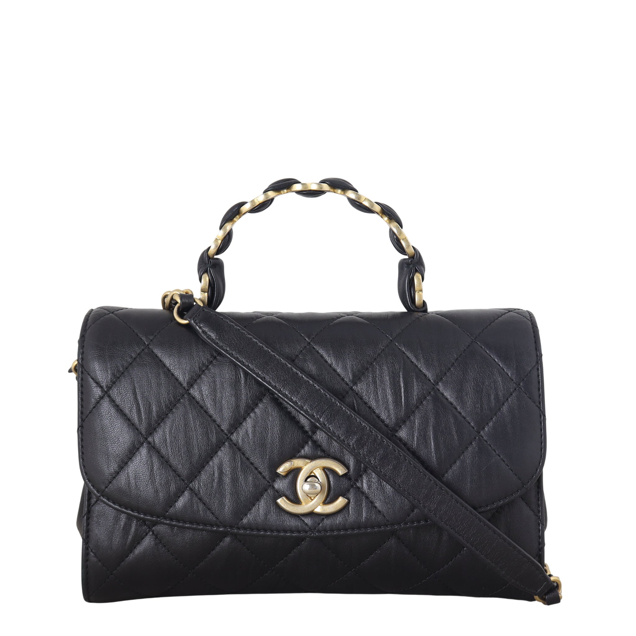 Chanel CC Wrapped Handle Bag Small
