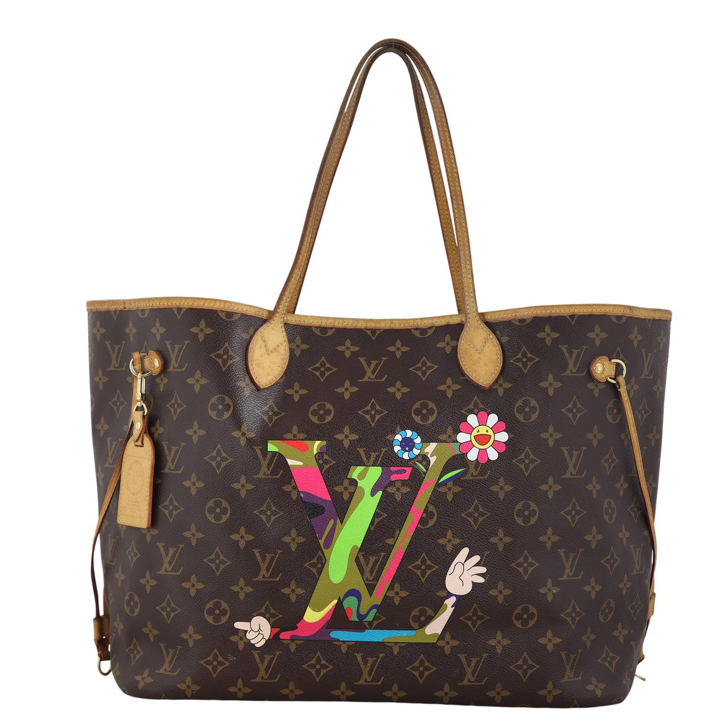 Louis Vuitton x Takashi Murakami Neverfull GM Monogram MOCA 'Hands'
