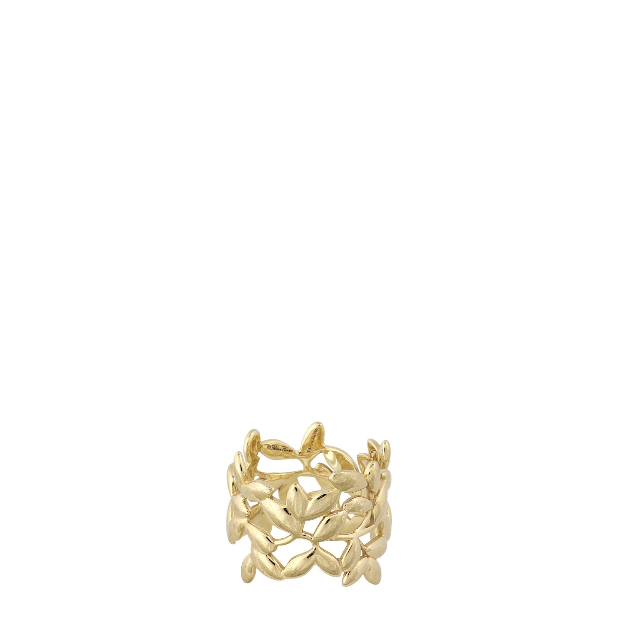 Tiffany & Co Paloma Picasso Olive Leaf 18k Yellow Gold Ring