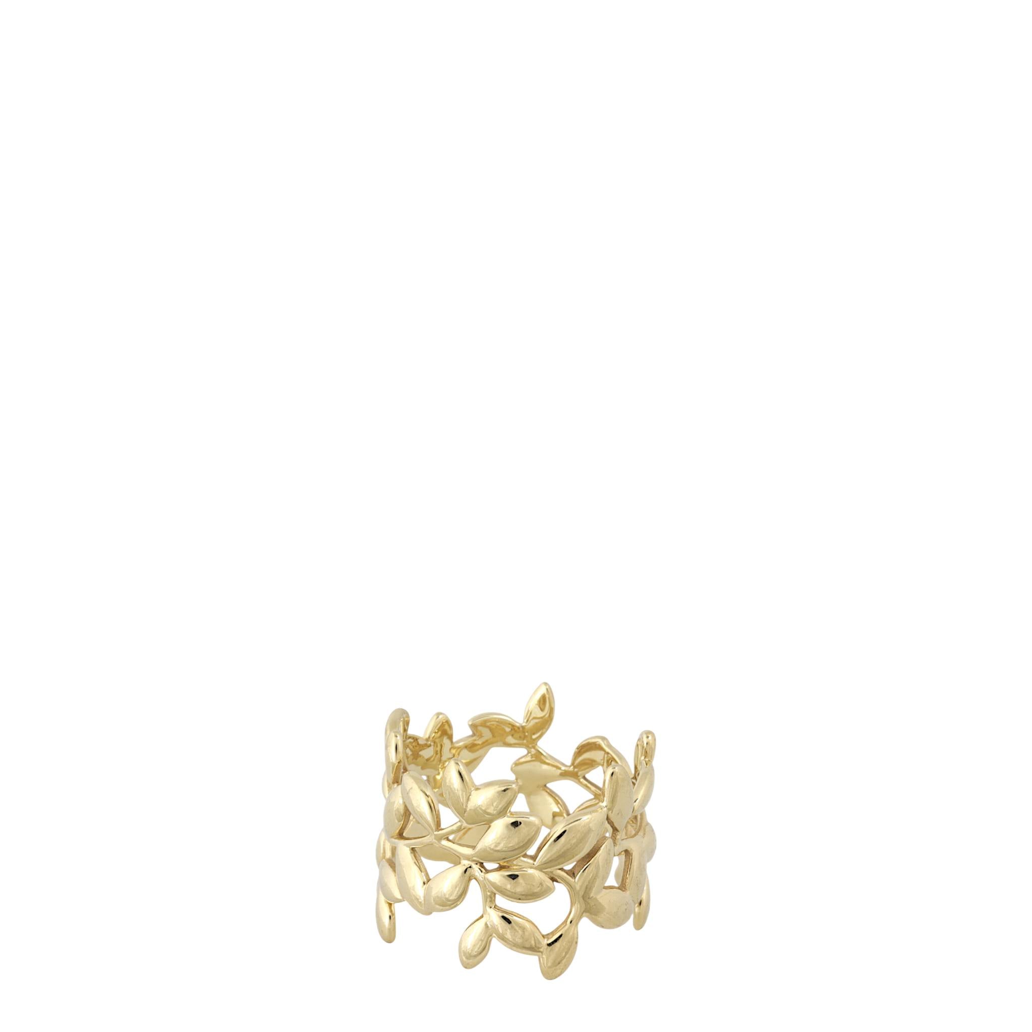 Tiffany & Co Paloma Picasso Olive Leaf 18k Yellow Gold Ring