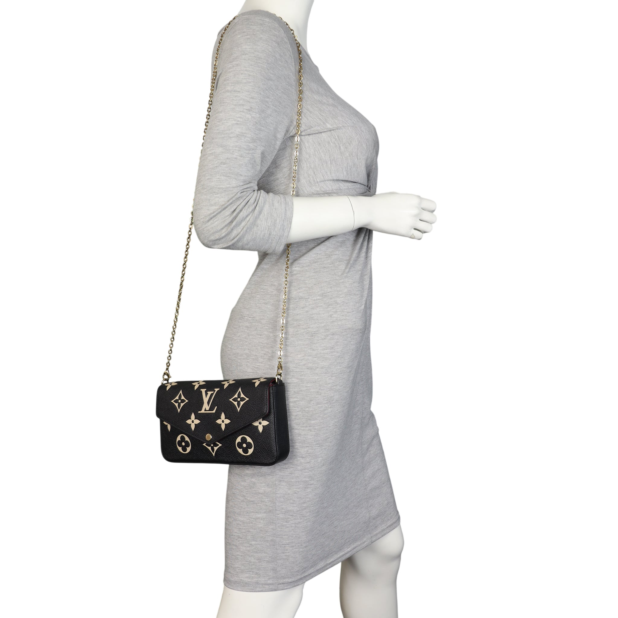 Louis Vuitton Pochette Felicie Monogram Empreinte Giant Bicolour