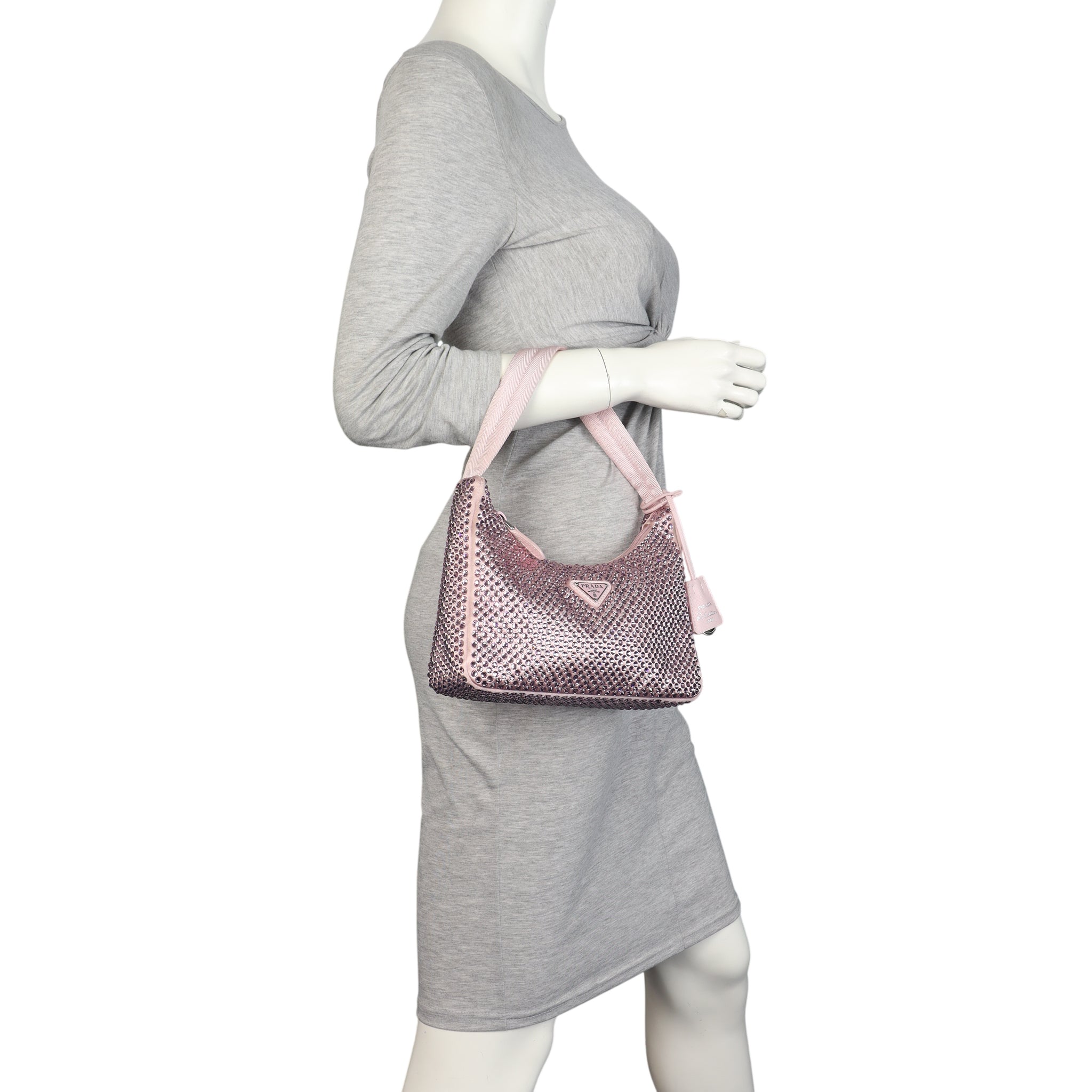 Prada Re-Edition 2000 Satin Crystal Mini Bag