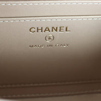 Chanel CC Golden Plate Zip Around Vanity Case