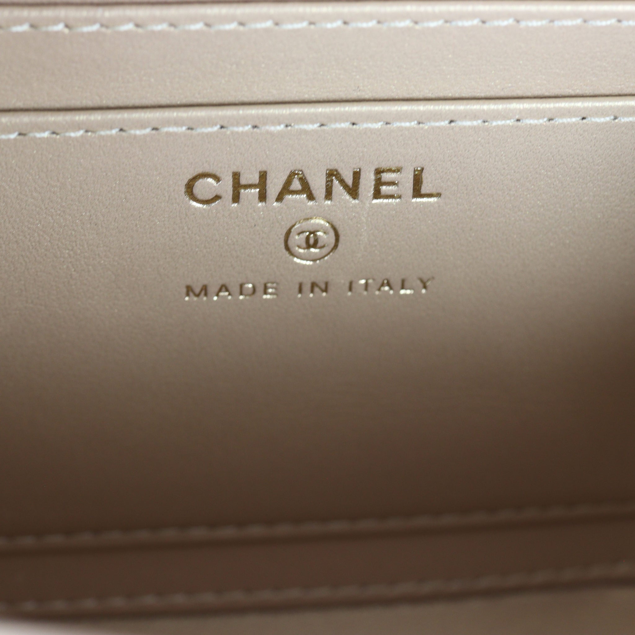 Chanel CC Golden Plate Zip Around Vanity Case