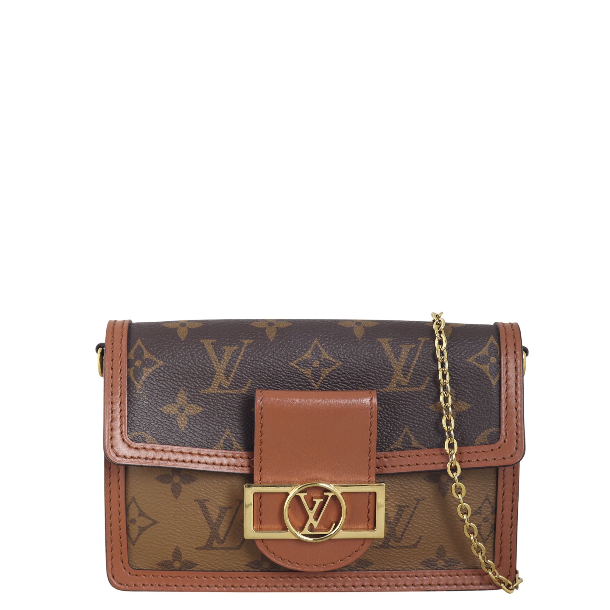 Louis Vuitton  Dauphine Chain Wallet Monogram Reverse